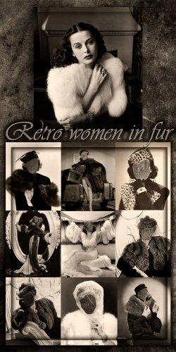Retro women in fur