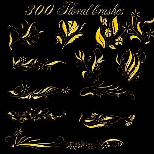    - 300 Floral Brushes